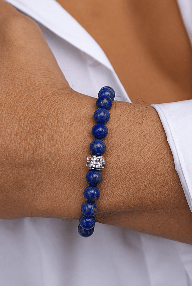 Bracelet Le Bleu Royal Lapis Lazuli Or Blanc - NEIJE