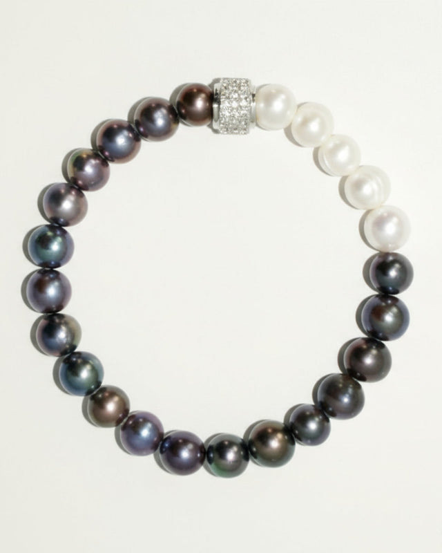 Bracelet Perles Tahiti et Blanches