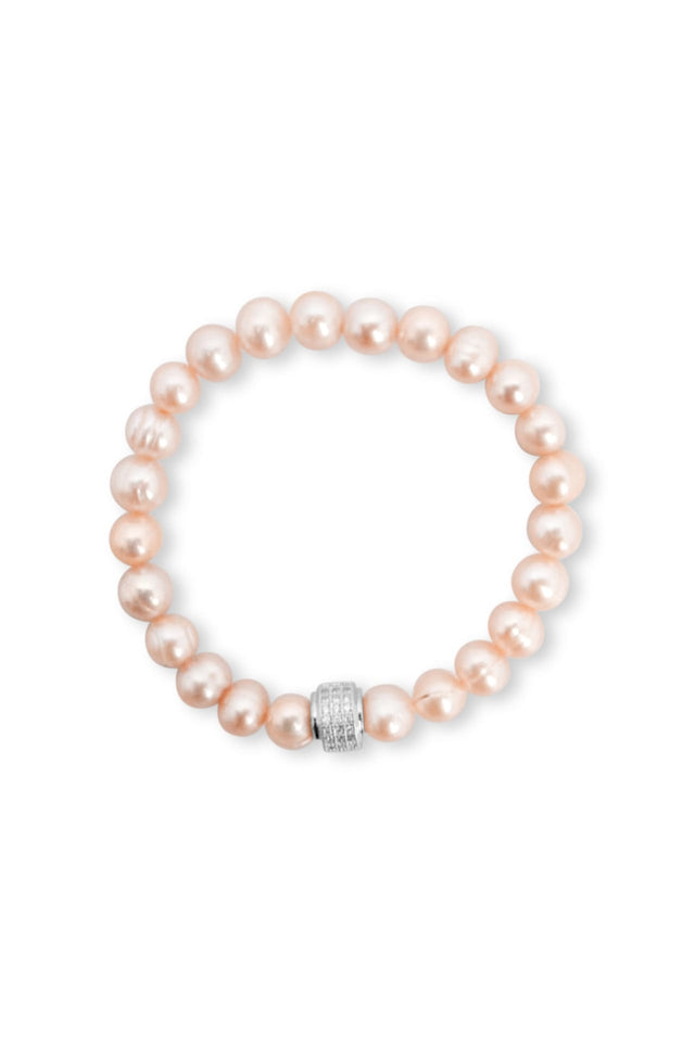Bracelet en Perle de Culture Rose