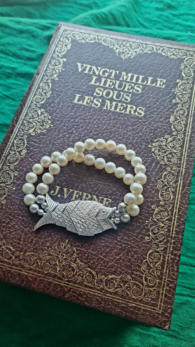 bracelet poisson articulé perles
