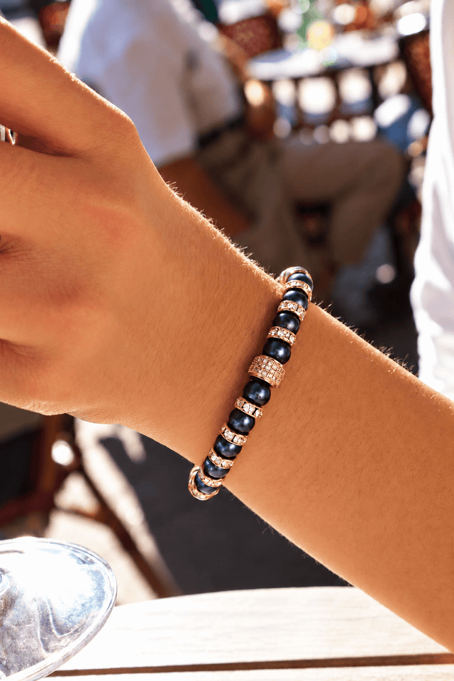 Bracelet Madame Bovary Perles de Culture Noir Nuit - NEIJE