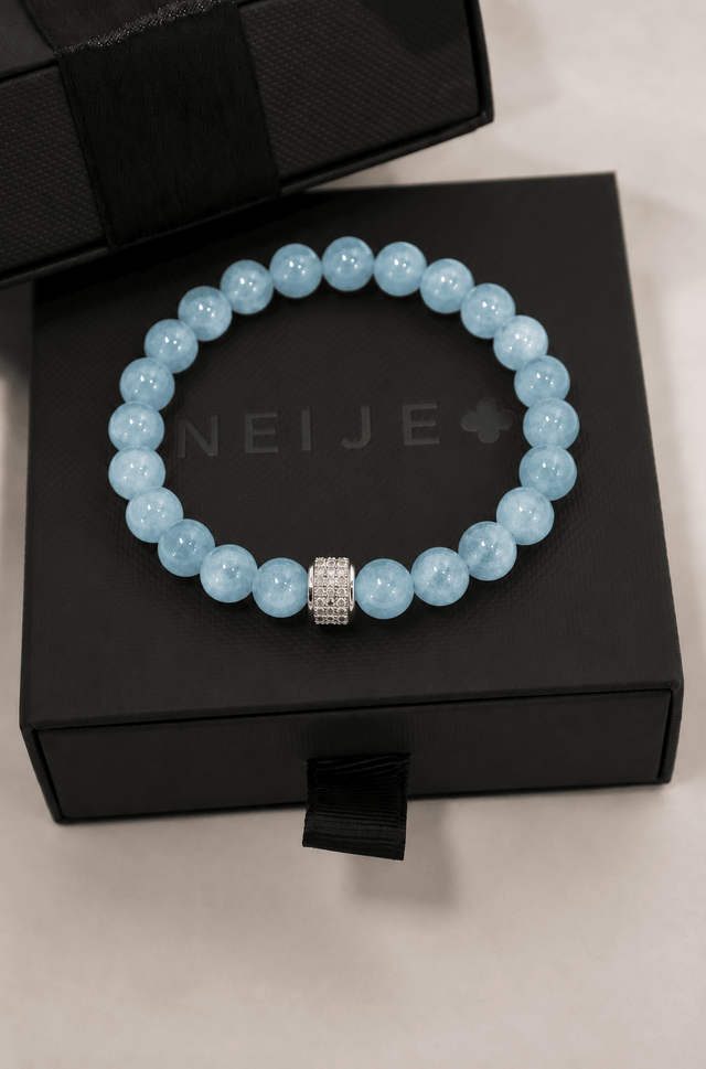 Bracelet Aigue Marine Or Blanc - NEIJE