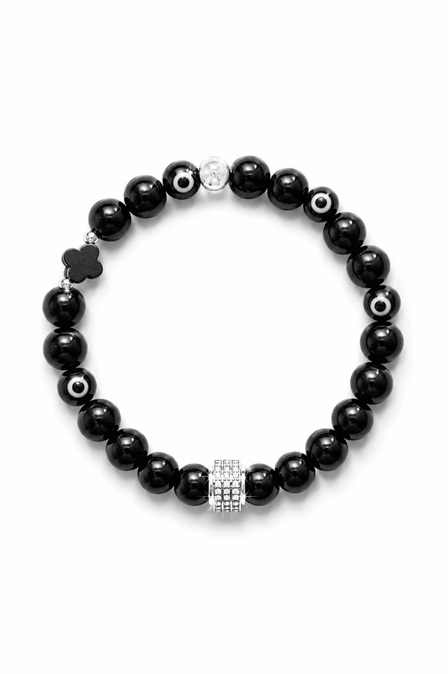 Bracelet Lucky Onyx Or Blanc - NEIJE