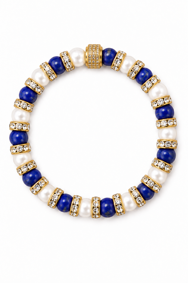Bracelet Lapis Lazuli et Perles de Culture - NEIJE