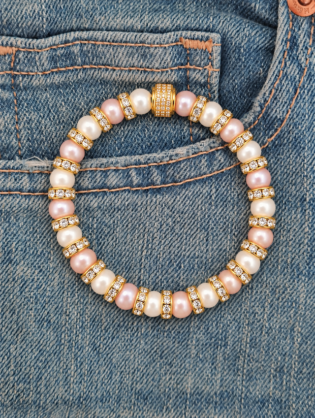 Bracelets Perles de Culture Roses - NEIJE