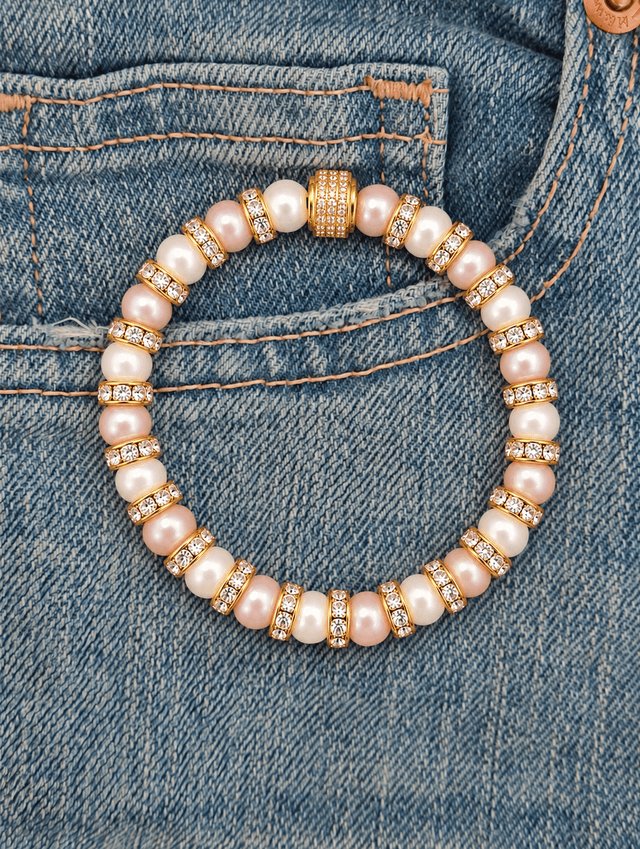 Bracelet Juliette Perles de Culture Roses et Blanches - NEIJE