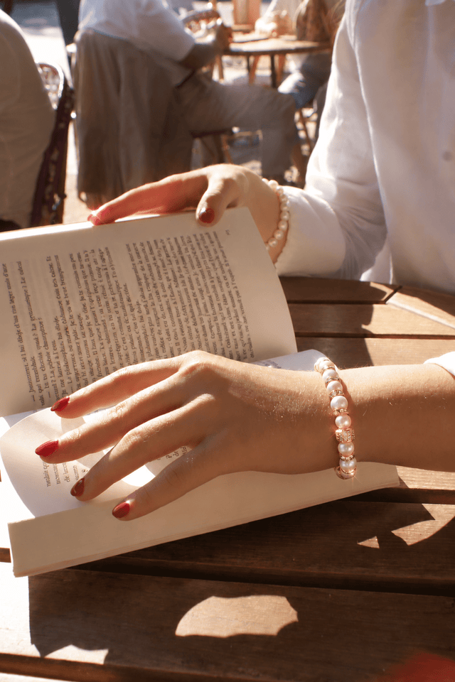 Bracelet Madame Bovary Perles de Culture Roses - NEIJE