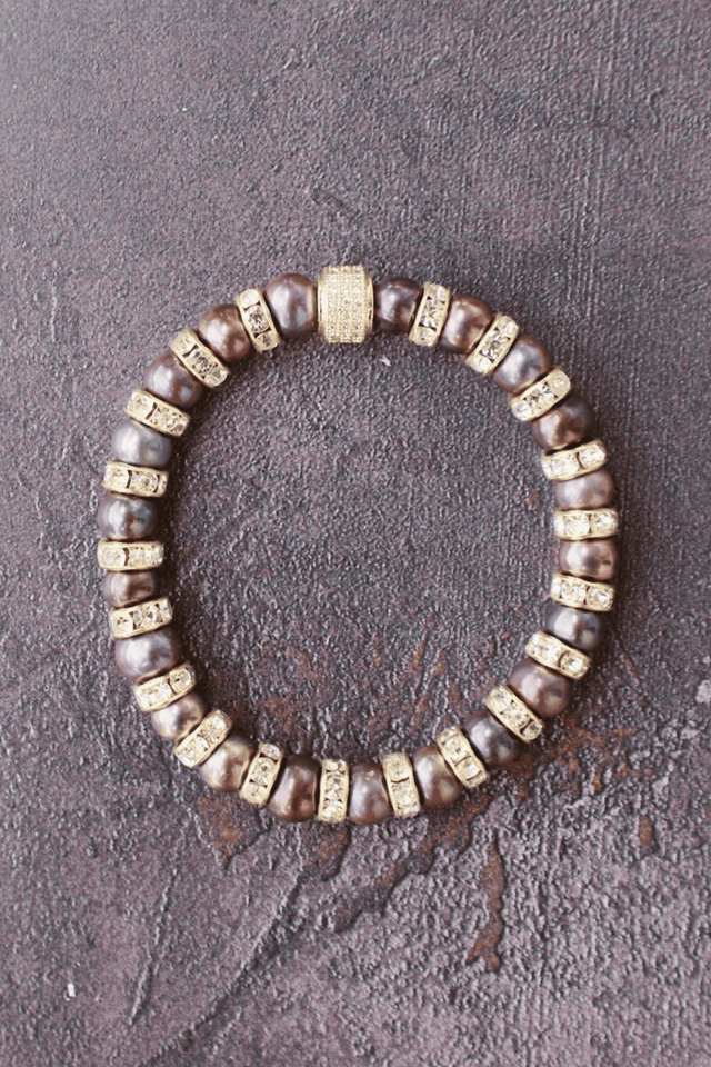 Bracelet Perles d'eau douce Noir