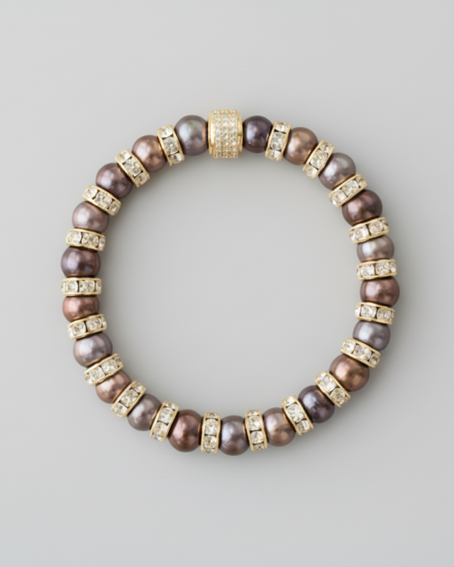 Bracelet Perles d'eau douce Noir