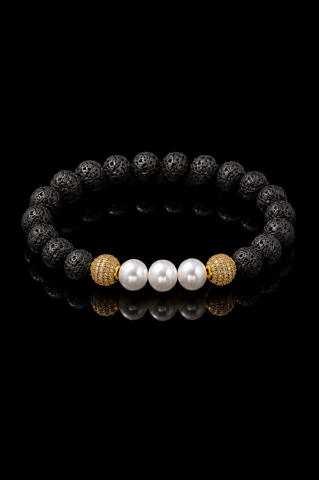 Bracelet Homme Pierre de Lave