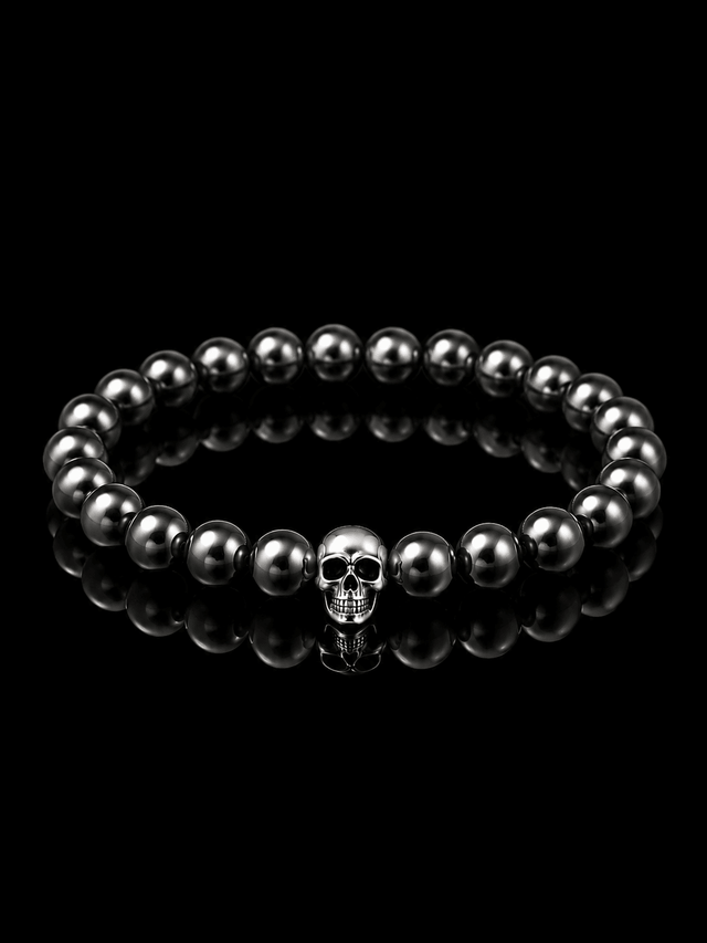 Bracelet Requiem Hématite et Argent 925 - NEIJE