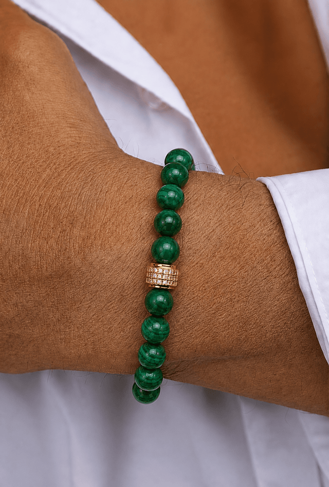 Bracelet Nomade Malachite - Or Jaune - NEIJE