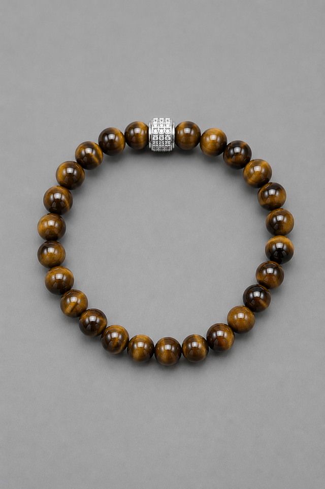 Bracelet Homme en Oeil de Tigre