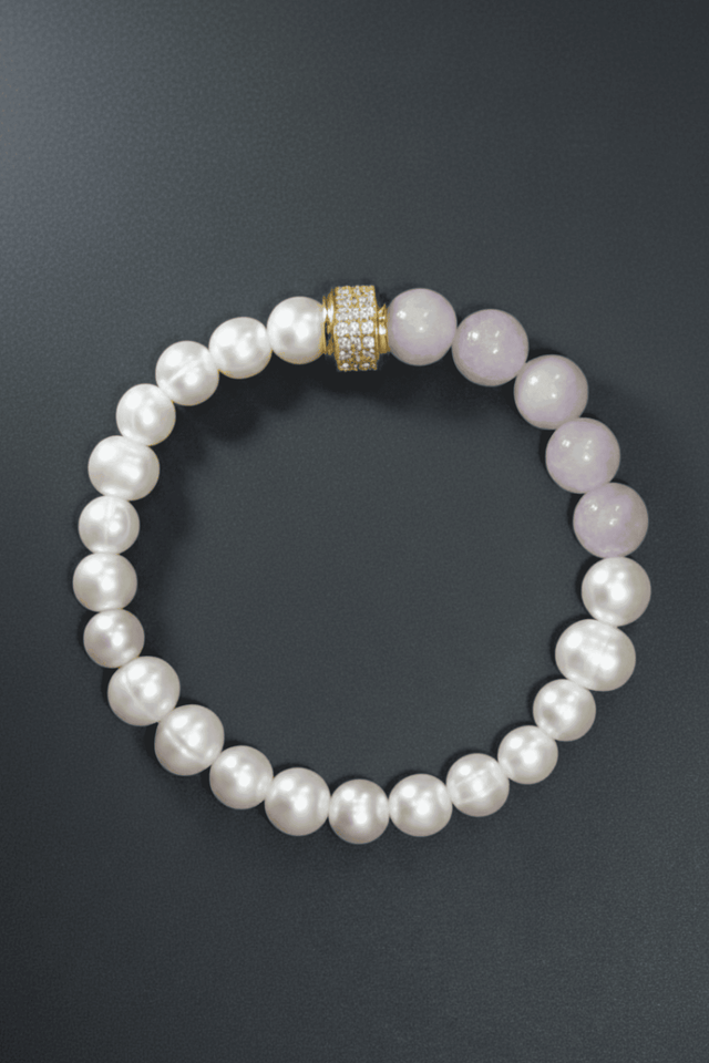 Bracelet Candy Geometric Perles de Culture et Kunzite - NEIJE