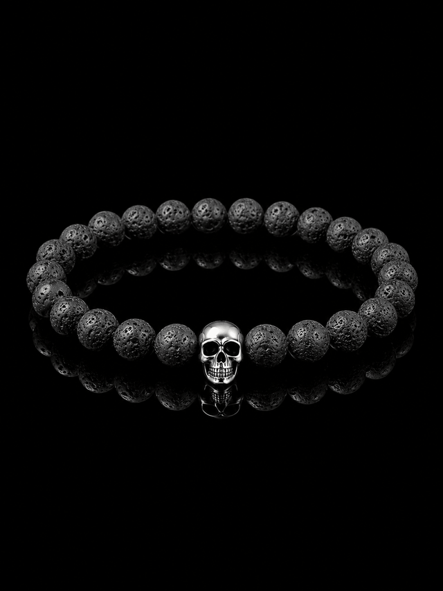 Bracelet Requiem Pierre de Lave et Argent 925 - NEIJE