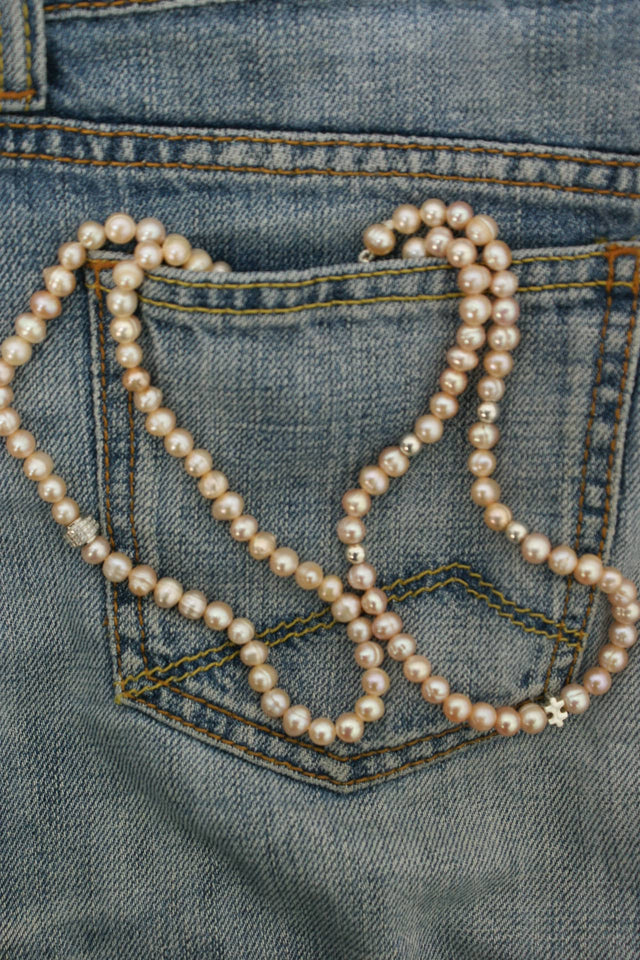 Collier Perles Roses et Argent 925 PUZZLE - NEIJE