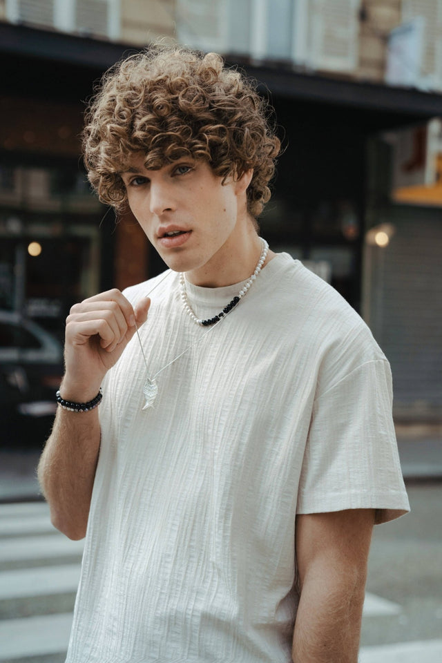 Collier Perles Hommes