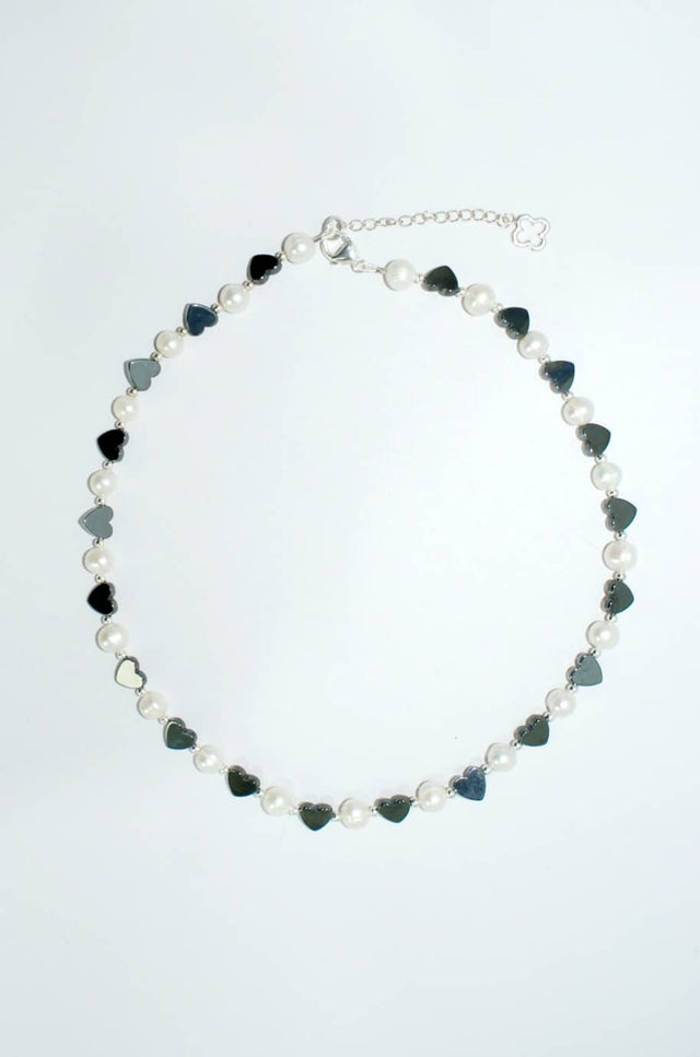 Collier Perle de Culture et Hématite