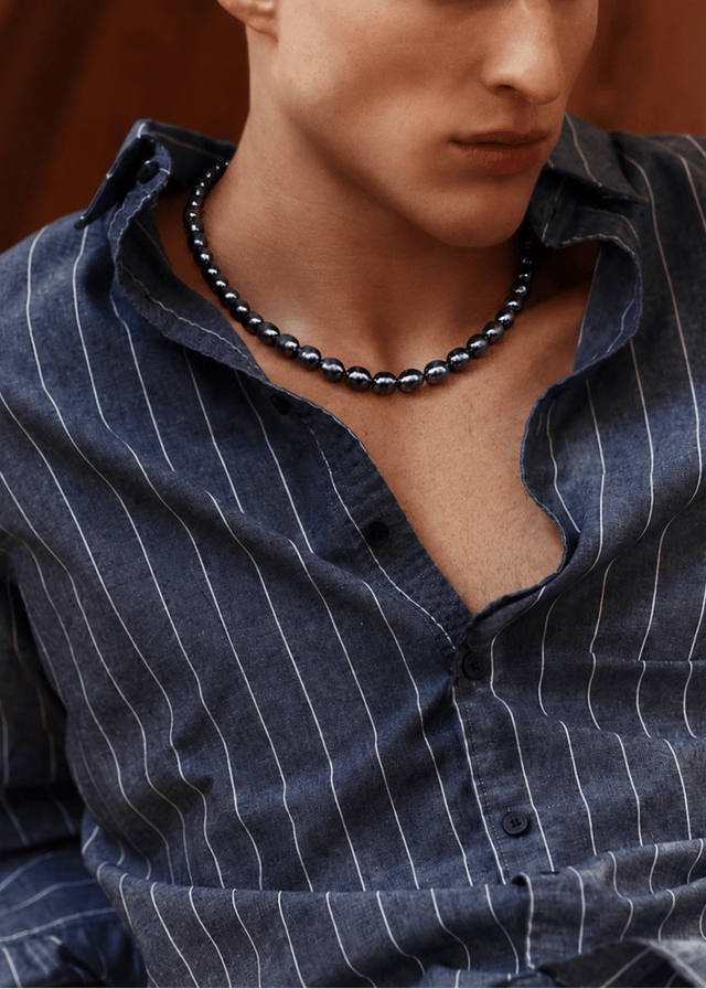 Collier Monte - Cristo Perles d'eau douce Noires - NEIJE