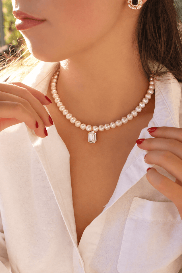 Collier Les Liaisons Dangereuses Perles de Culture et Cristal Swarovski - NEIJE