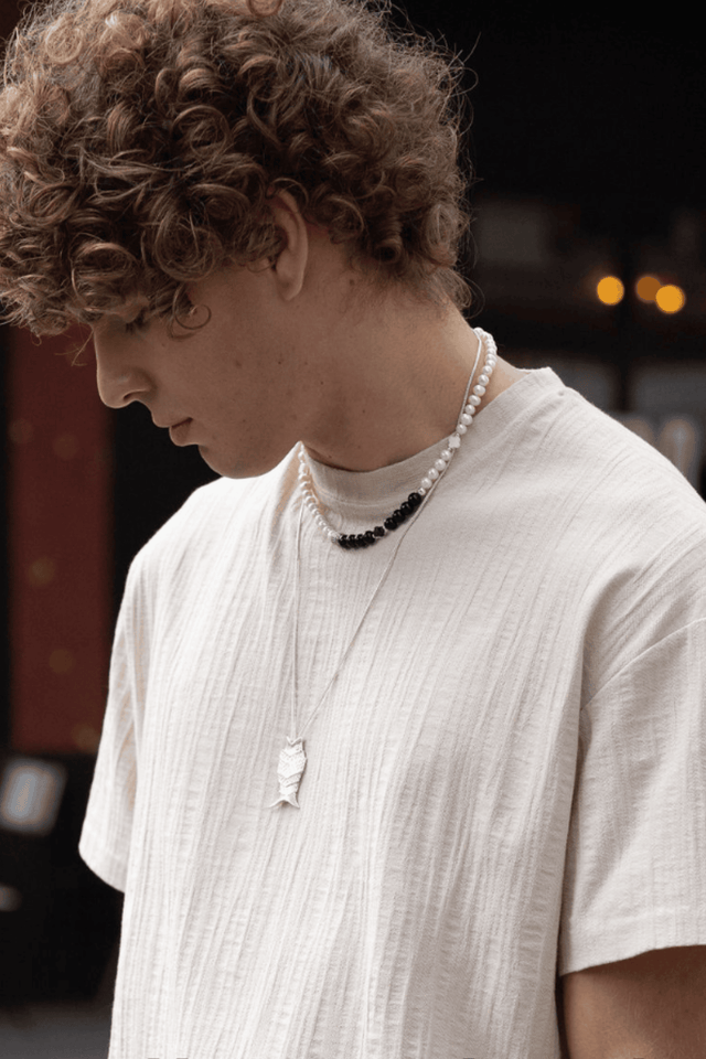 Collier Perles Hommes