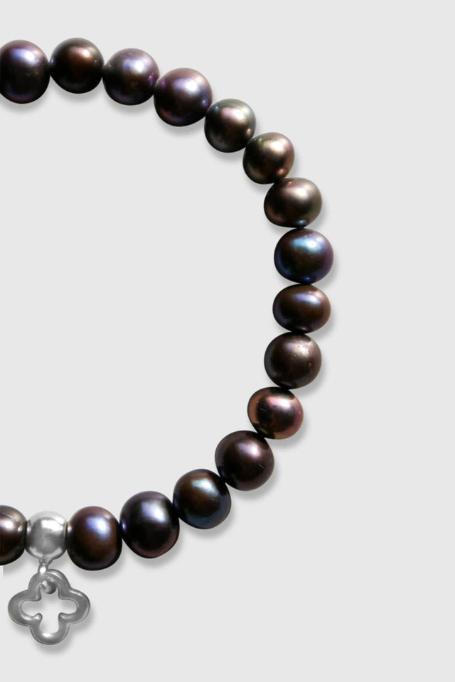Bracelet Perles Noires et Argent 925 MONCEAU - NEIJE