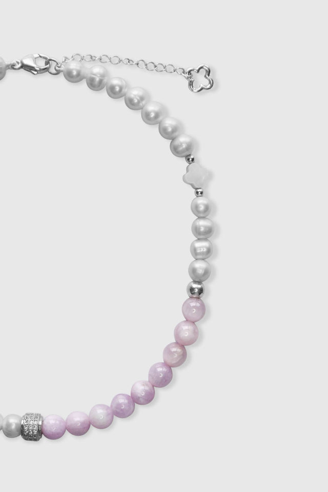 Collier Perles d'eau douce et Kunzite RANELAGH - NEIJE