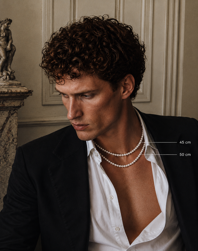 Taille Collier Perle Homme - NEIJE