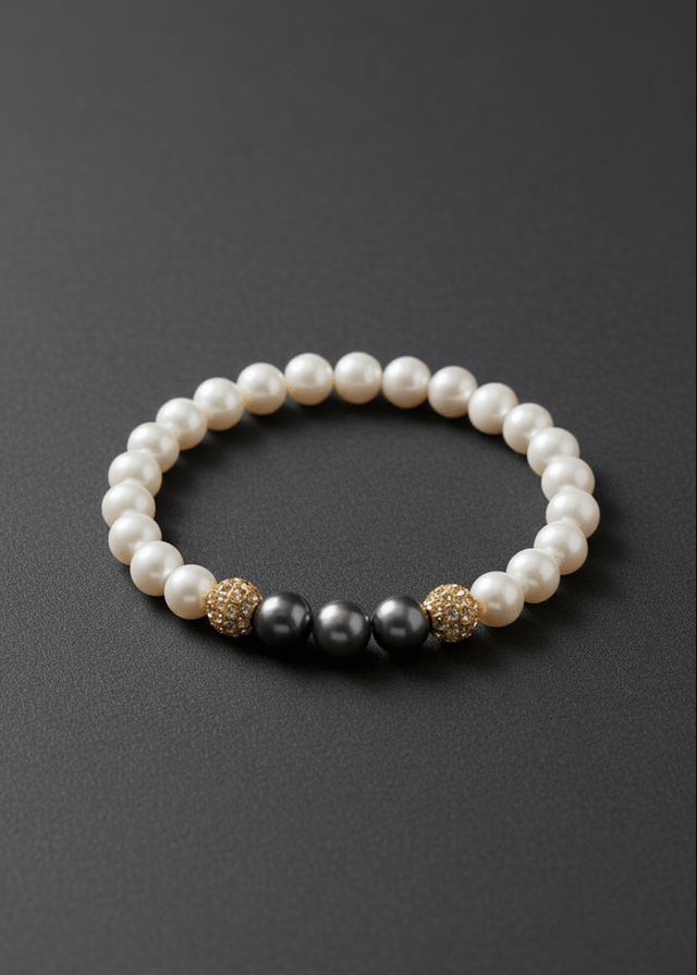 Bracelet Eclipse Perles d'eau douce et Or Jaune - NEIJE