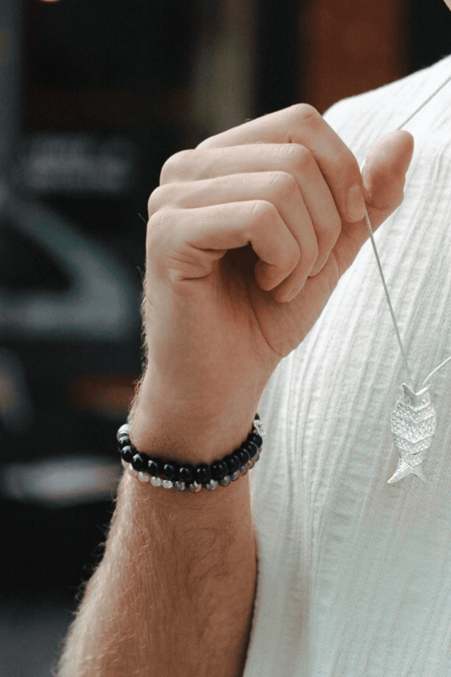 Bracelet Onyx Homme