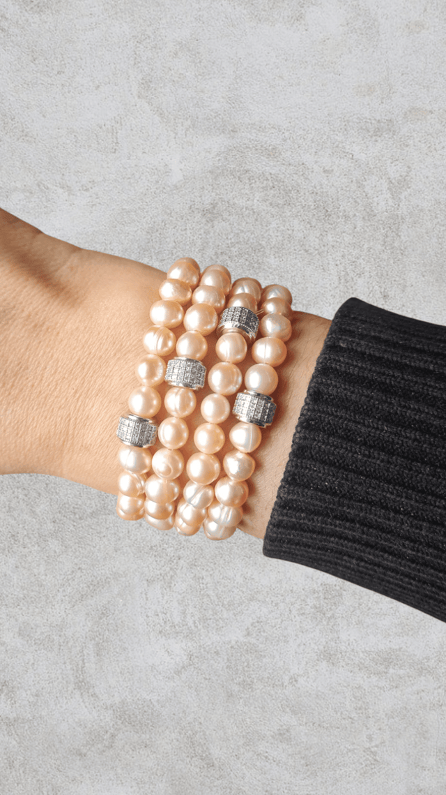 Bracelet Perle de Culture Rose