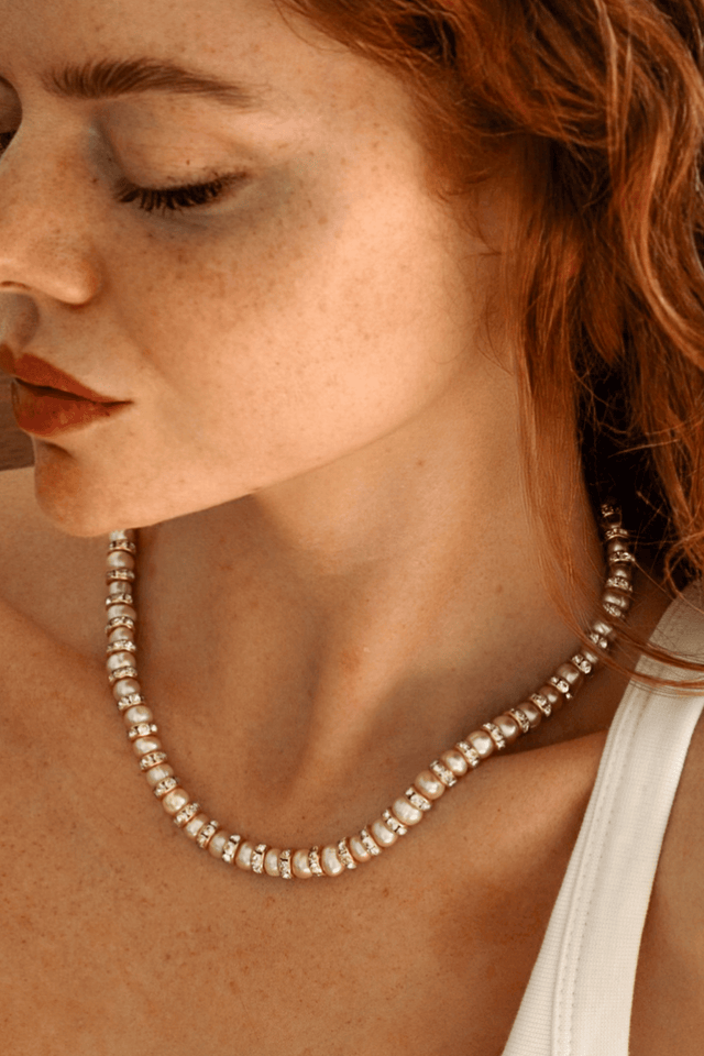 Collier de Perles de Culture Rose