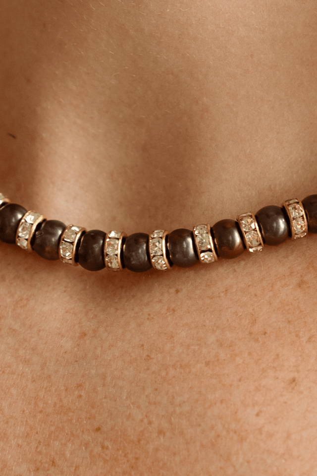 Collier Perle de Culture Noir