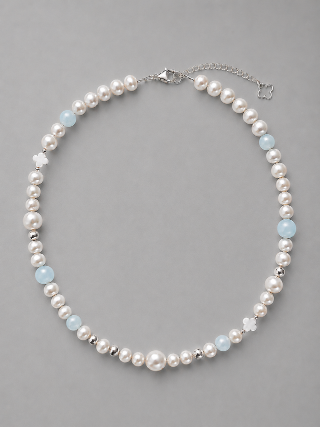 Collier Homme Perle Aigue Marine Argent - NEIJE
