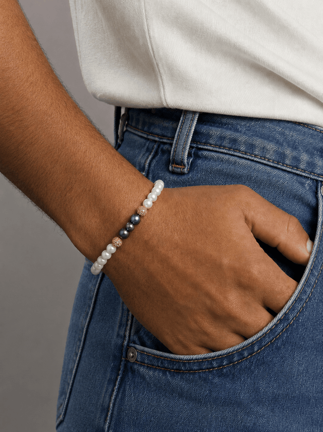 Bracelet Eclipse Perles d'eau douce et Or Jaune - NEIJE