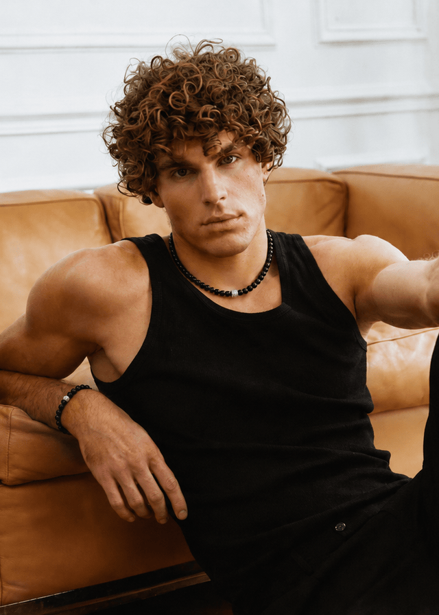 Collier Dorian Onyx et Argent 925 - NEIJE