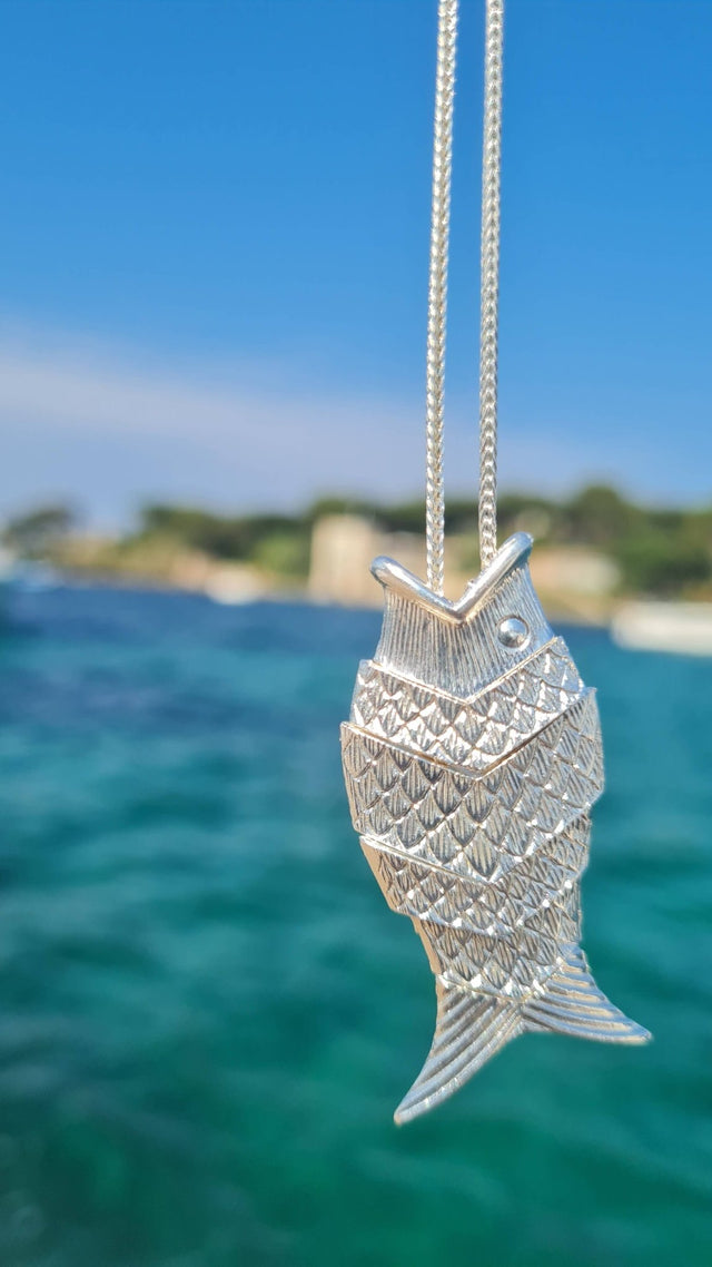 pendentif poisson articulé en argent 925