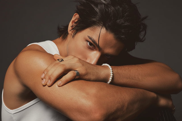 bracelet homme perle