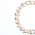 Bracelet Perles Roses et Plaqué Or Blanc COURCHEVEL - NEIJE
