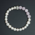Bracelet Perles d'eau douce et Kunzite 
