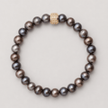 Bracelet Swann Perles d'eau douces Noires Or Jaune - NEIJE