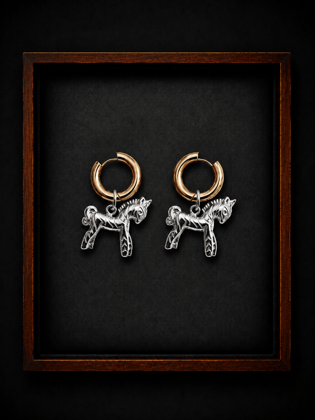 Boucles d'Oreilles Trésor de Troie (Cheval) - NEIJE