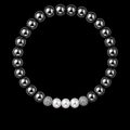 Bracelet Eclipse Hématite et Or Blanc - NEIJE