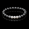 Bracelet Eclipse Hématite et Or Blanc - NEIJE