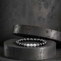 Bracelet Eclipse Hématite et Or Blanc - NEIJE
