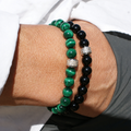Bracelets pour Homme en Malachite et Onyx