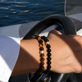 Bracelet pour Homme en Oeil de Tigre et Onyx