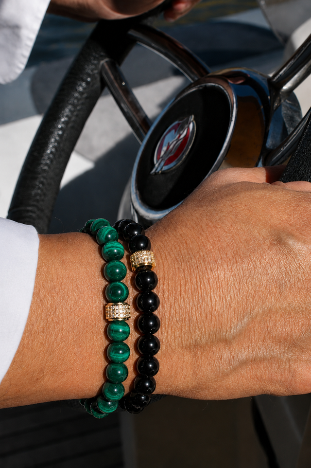 Bracelet Homme Onyx Malachite