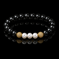 Bracelet Homme Onyx Or Jaune