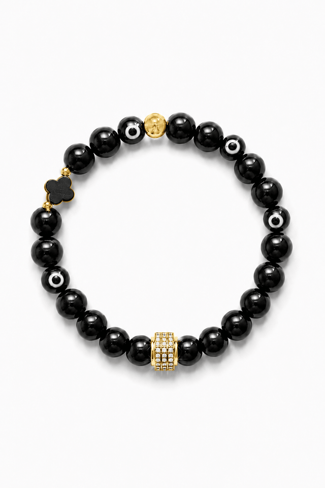 Bracelet Lucky Onyx Or Jaune - NEIJE